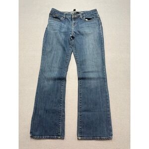 GAP Jeans Women's 10/30 Blue Dark Wash Denim Straight Leg Relaxed Fit Streetwear